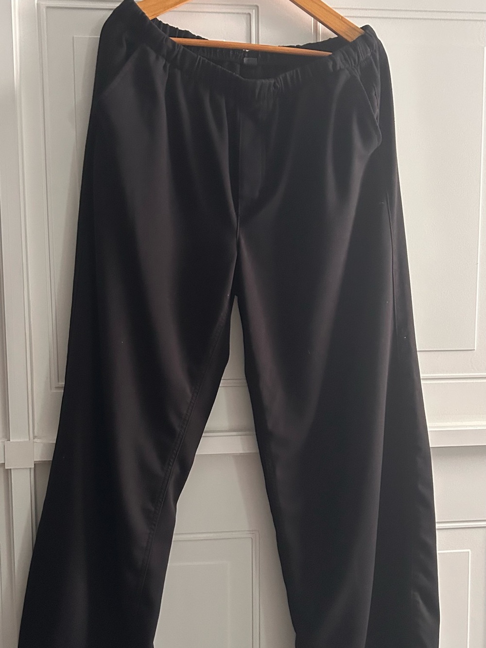 American Eagle Black Elastic-Waist Casual Pants